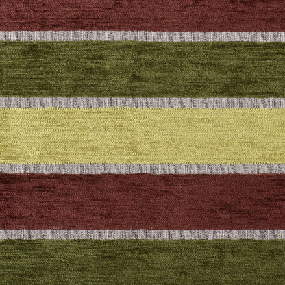 Green Stripes Chenille