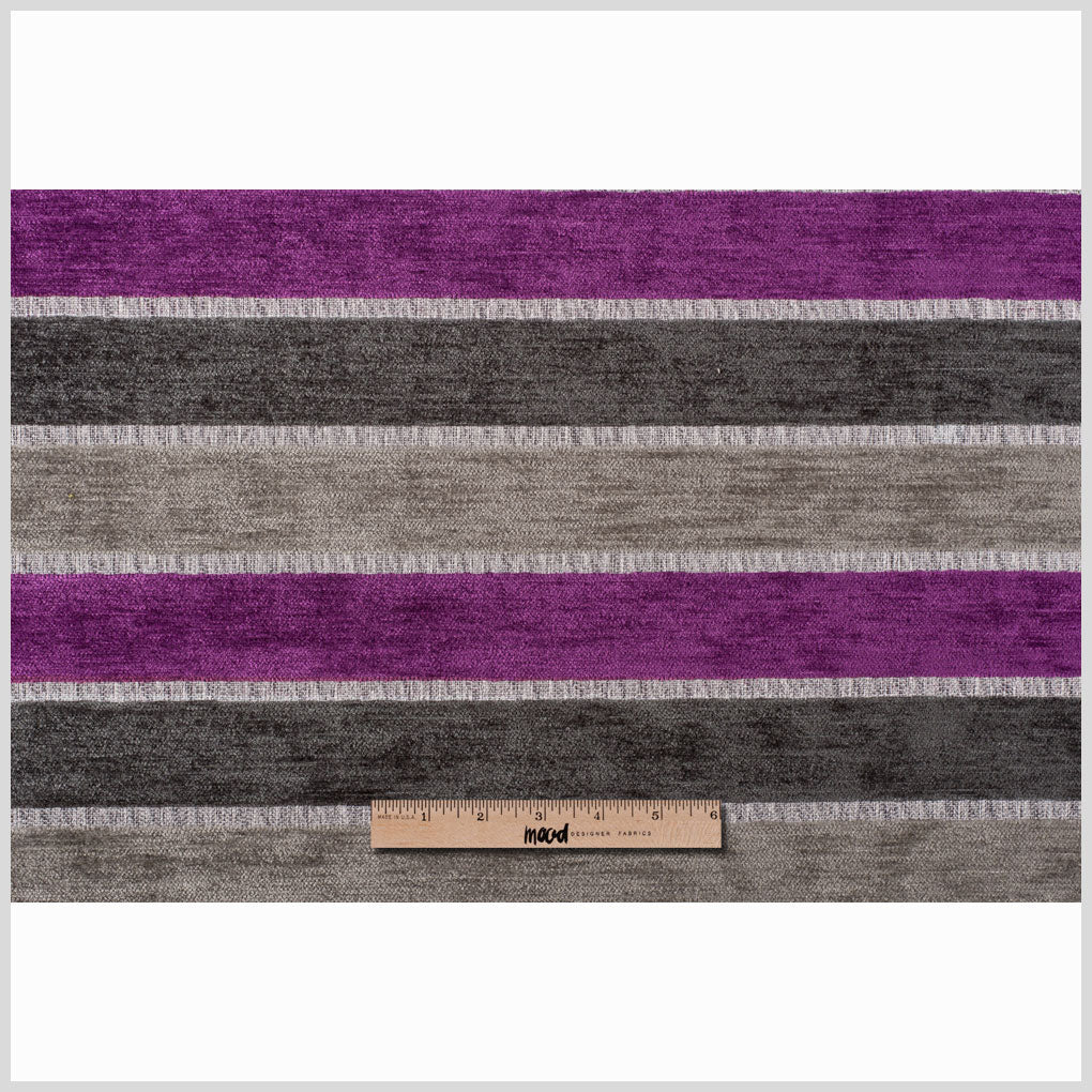 Gray Stripes Chenille - Full