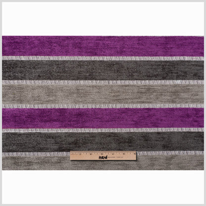 Gray Stripes Chenille - Full