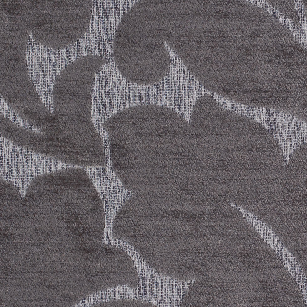 Gray Floral Chenille Detail