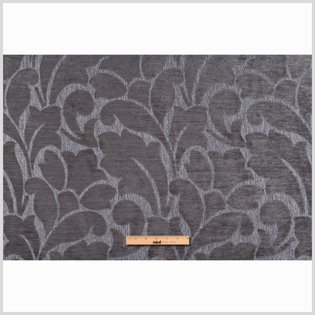 Gray Floral Chenille Full