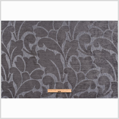 Gray Floral Chenille Full