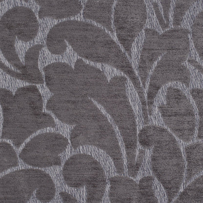 Gray Floral Chenille