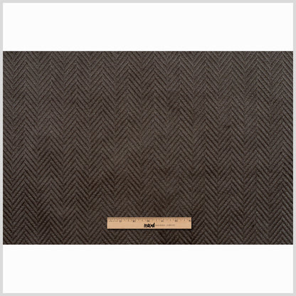 Dark Brown Herringbone Upholstery Velvet Full