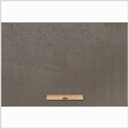 Taupe Herringbone Upholstery Velvet - Full