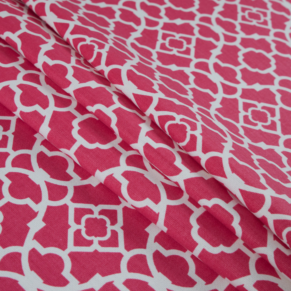Blossom Lattice Printed Cotton Twill - Folded