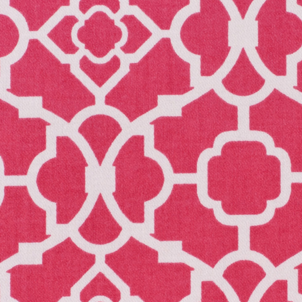 Blossom Lattice Printed Cotton Twill - Detail
