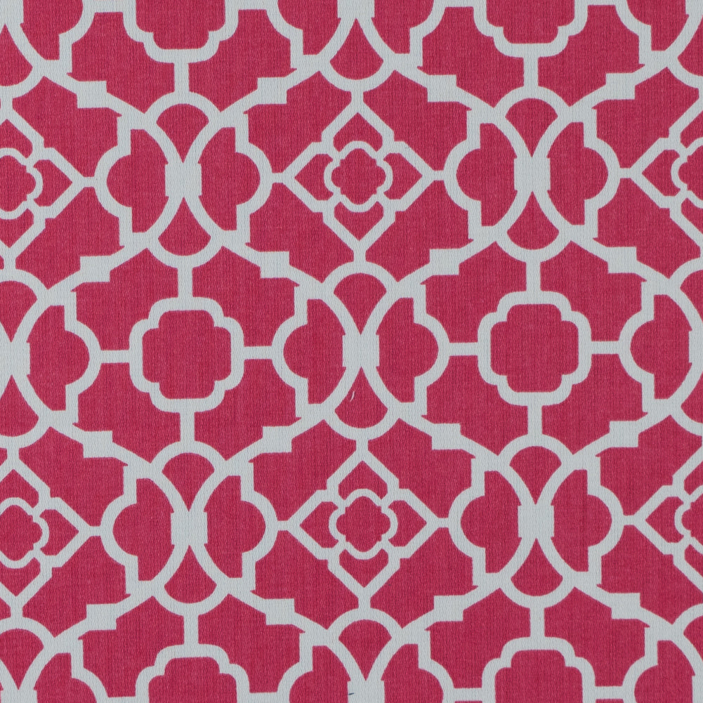 Blossom Lattice Printed Cotton Twill