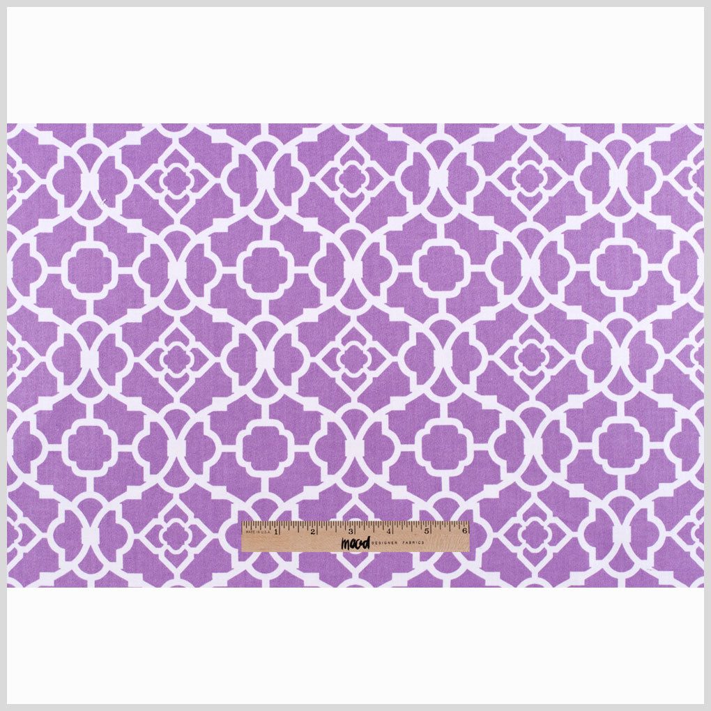 Violet Lattice Printed Cotton Twill Full