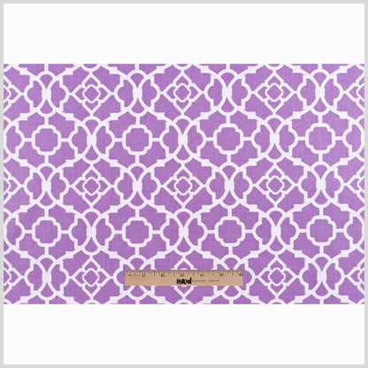 Violet Lattice Printed Cotton Twill Full
