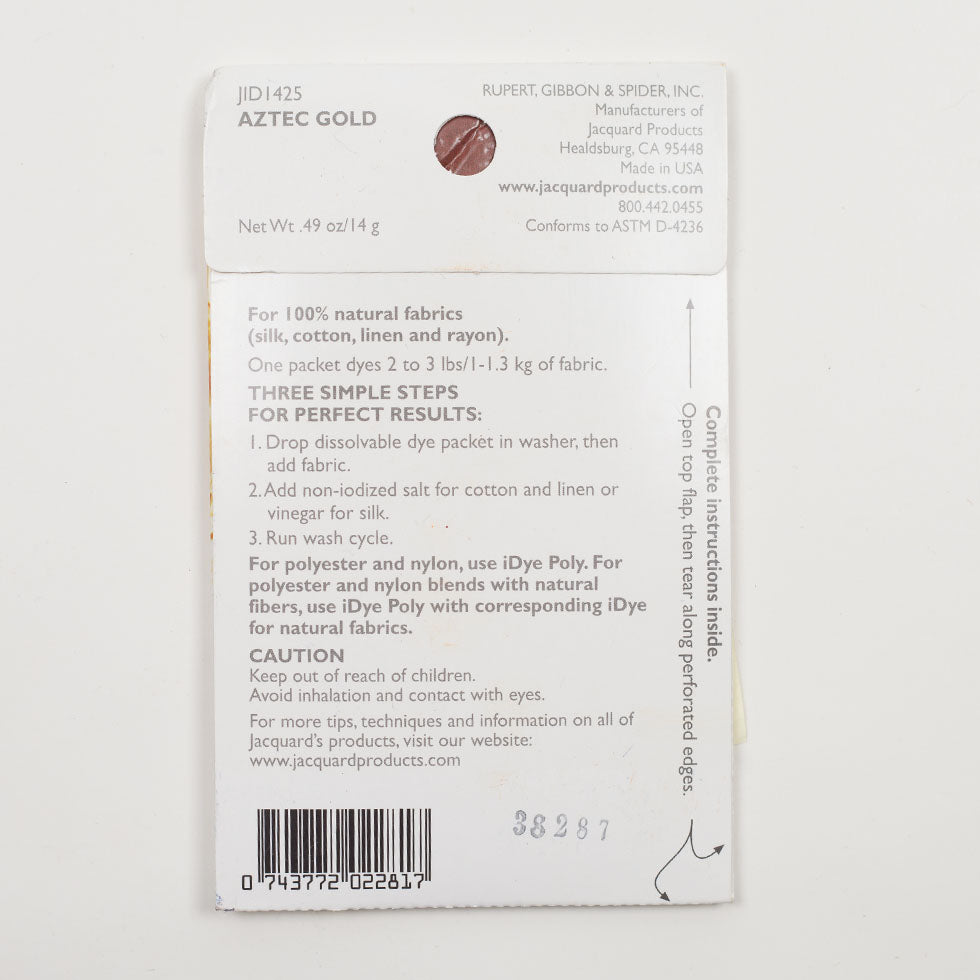 Jacquard iDye for Natural Fabrics - 425 Aztec Gold Folded