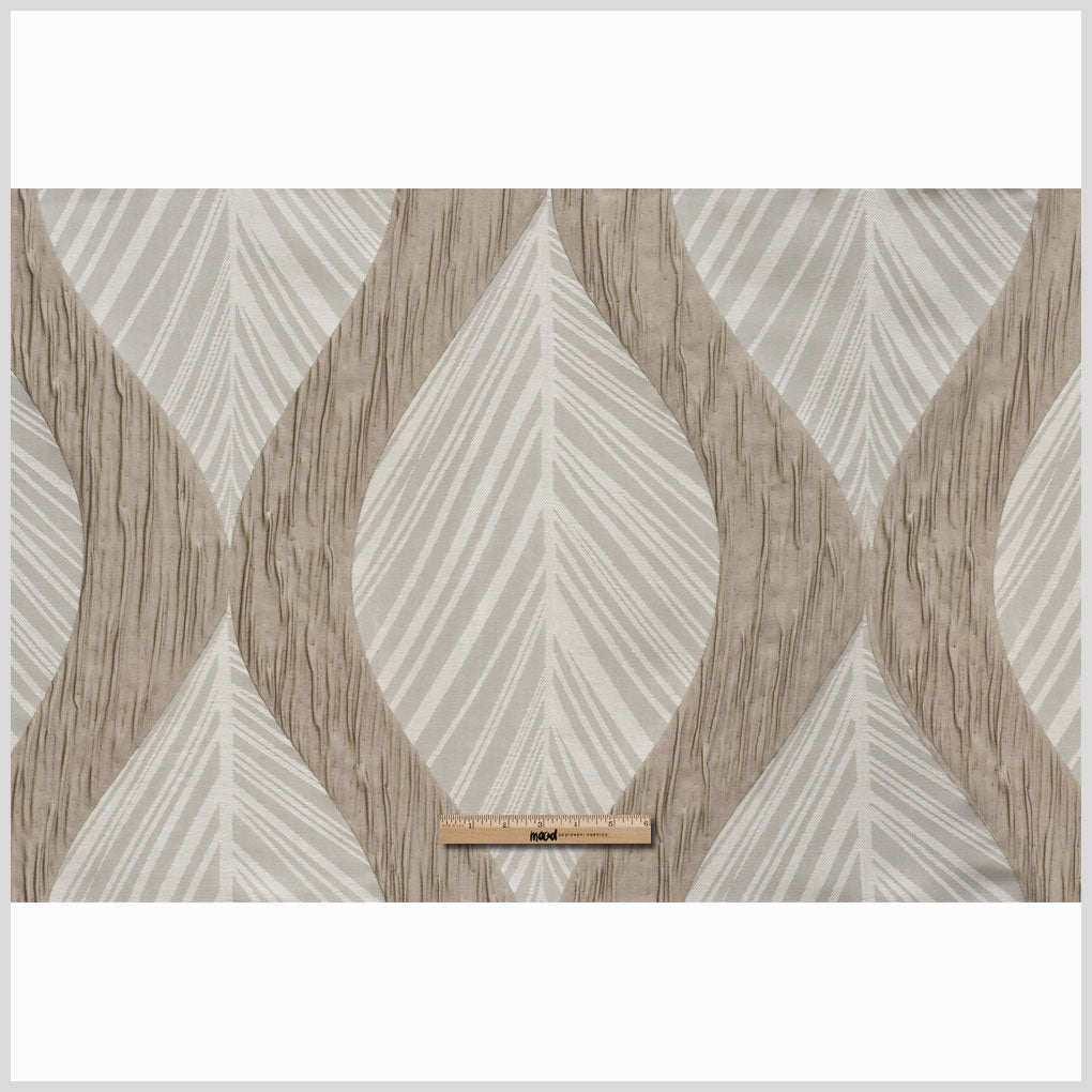 Linen  Bold Leaves Polyester Full