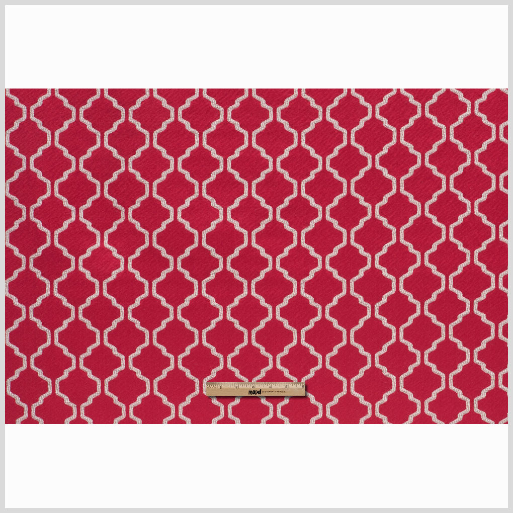 Paprika Geometric Trellis Polyester Full