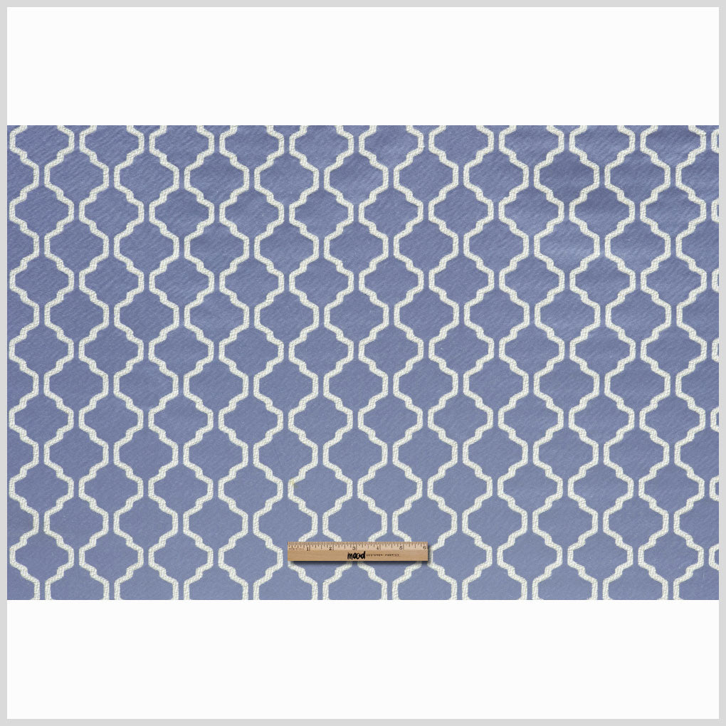 Sky Geometric Trellis Polyester - Full