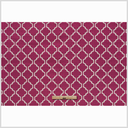 Loganberry Geometric Trellis Polyester Full