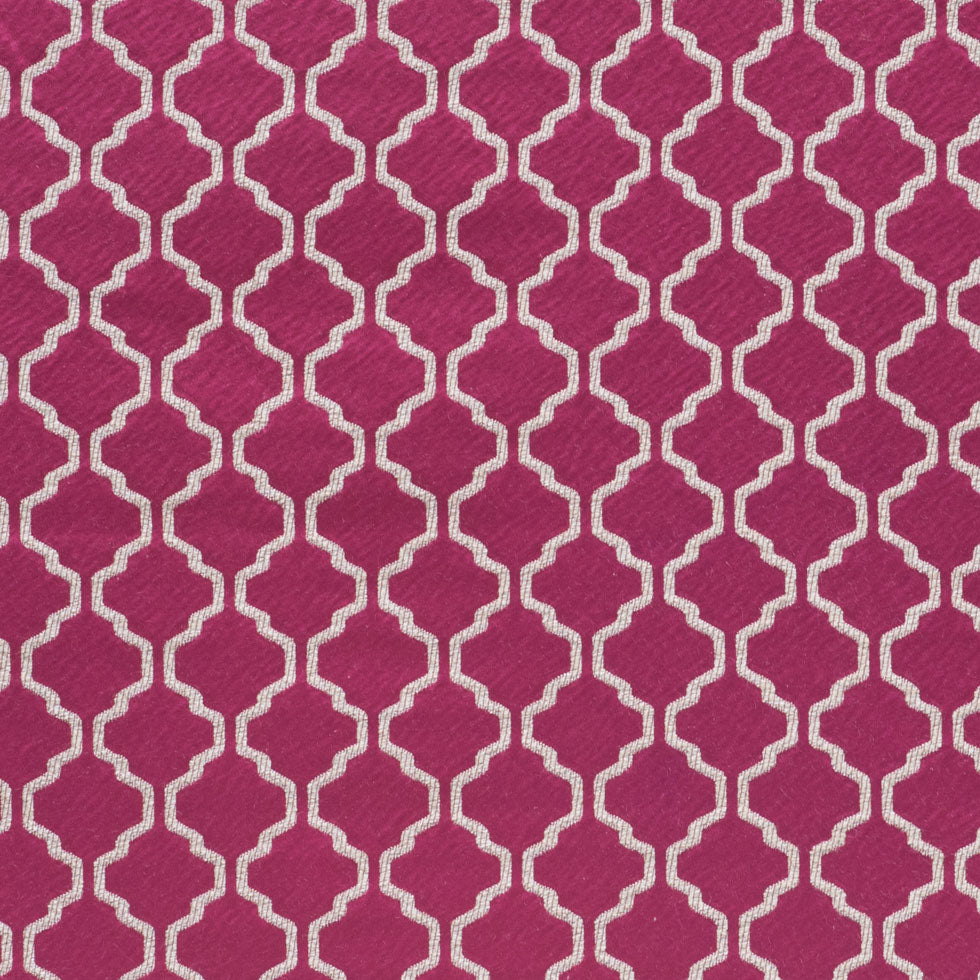 Loganberry Geometric Trellis Polyester