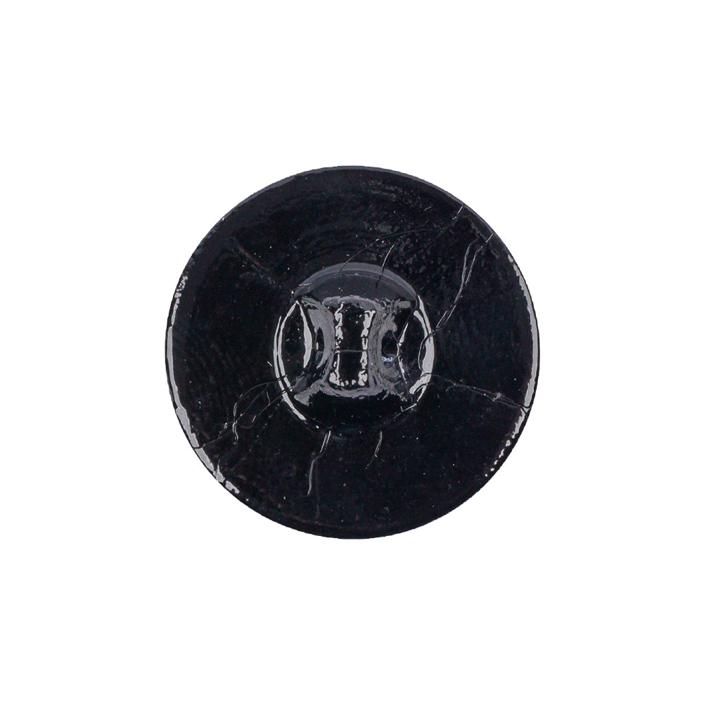Black Glass Button - 36L/23mm - Detail