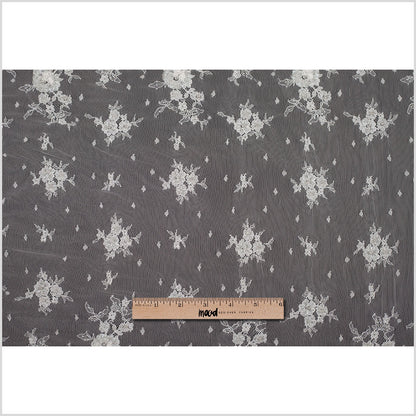 Whisper White Floral Beaded Lace Folded