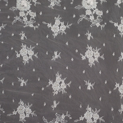 Whisper White Floral Beaded Lace