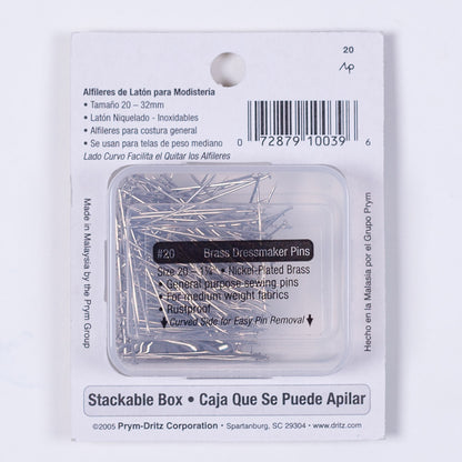 Dritz Brass Dressmaker Pins - 200ct Detail