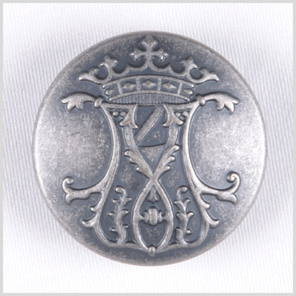 Antique Silver Metal Button - 48L/30.5mm