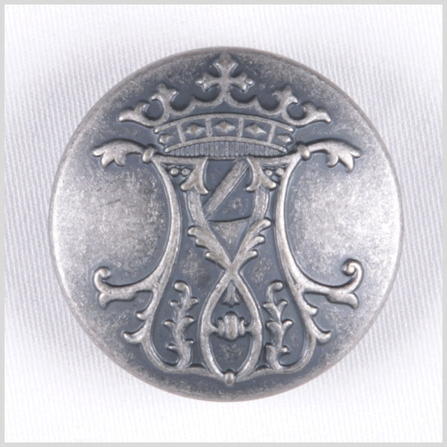 Antique Silver Metal Button - 48L/30.5mm