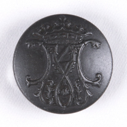 Black Matte Metal Coat Button - 48L/30.5mm