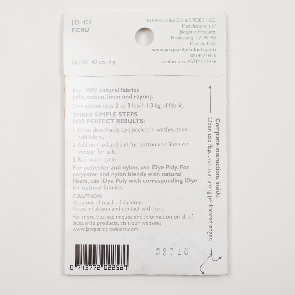 Jacquard iDye for Natural Fabrics - 402 Ecru