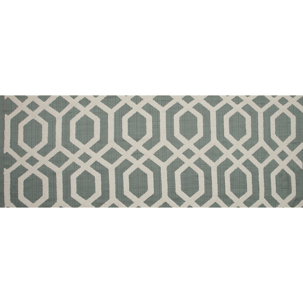 Resort Polyester Woven with a Geometric Faux-Chenille Design - Full