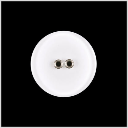 White Plastic Button - 36L/23mm