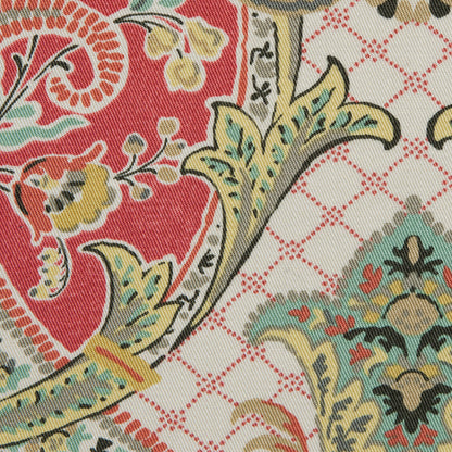 Radish Damask Paisley Printed Cotton Twill Detail