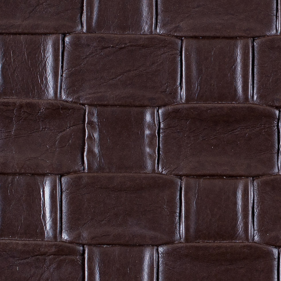 Brown Basketweave Vinyl - Detail