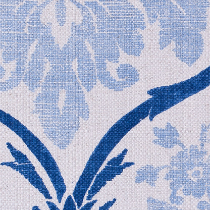Blue Grand Floral Print Cotton-Blend Woven - Detail