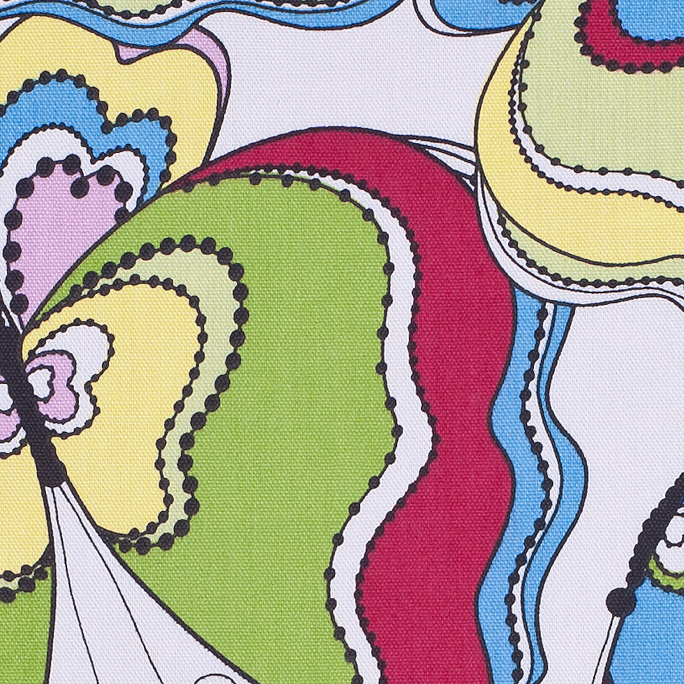 Multicolor Mod Butterflies Cotton - Detail