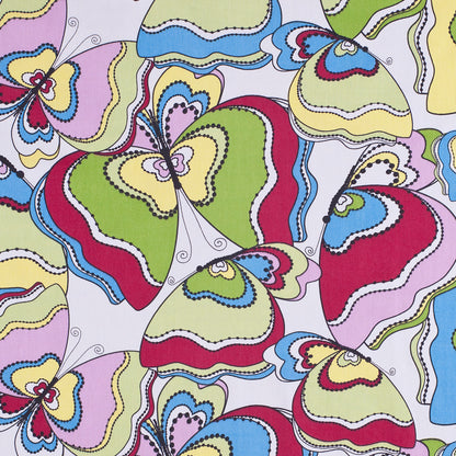 Multicolor Mod Butterflies Cotton