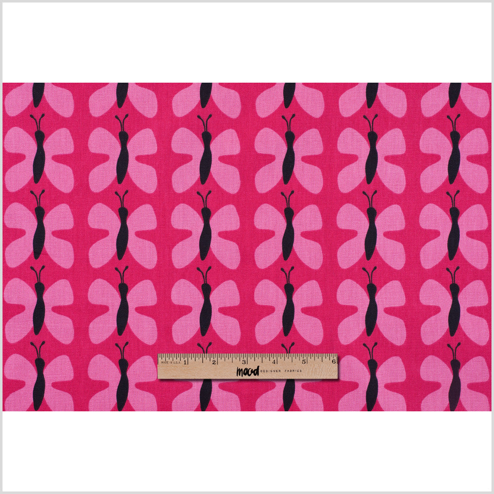 Swedish Red and Pink Small Butterflies Cotton - Full