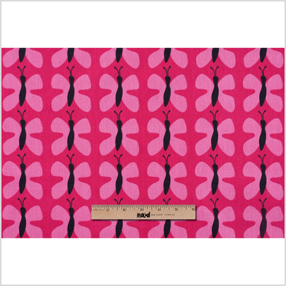 Swedish Red and Pink Small Butterflies Cotton - Full