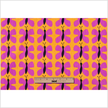 Swedish Pink and Orange Small Butterflies Cotton Full