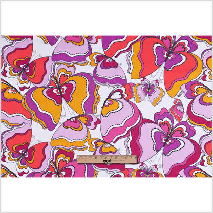 Swedish Orange and Purple Mod Butterflies Cotton - Full