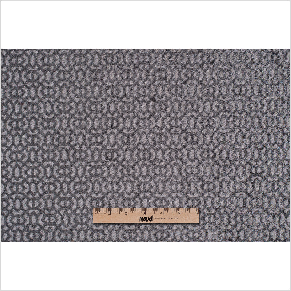 Smoke Chenille Geometric Poly - Full