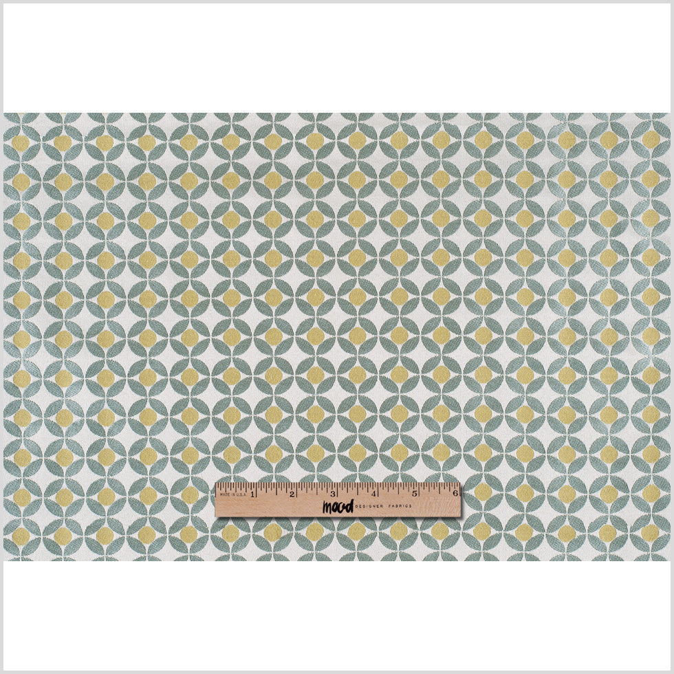 Meadow Geometric Poly-Cotton Brocade - Full