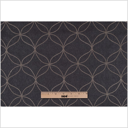 Onyx Embroidered Geometric Menswear Poly - Full