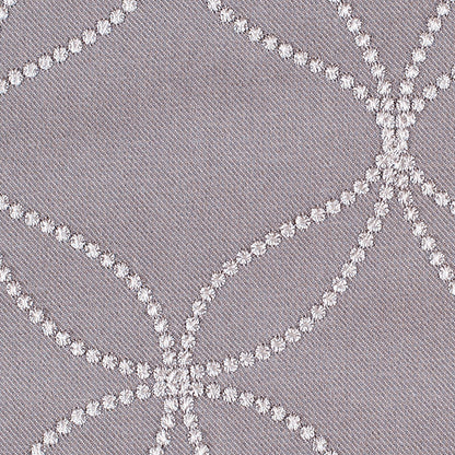 Silver Embroidered Geometric Menswear Poly - Detail