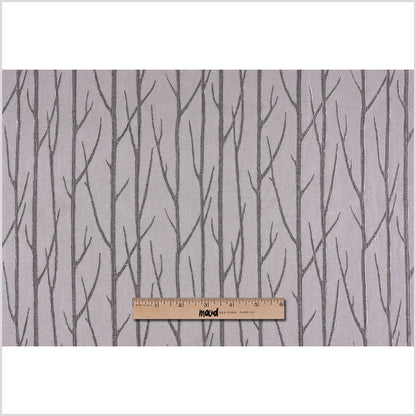 Silver Embroidered Trees "Menswear" Poly Full