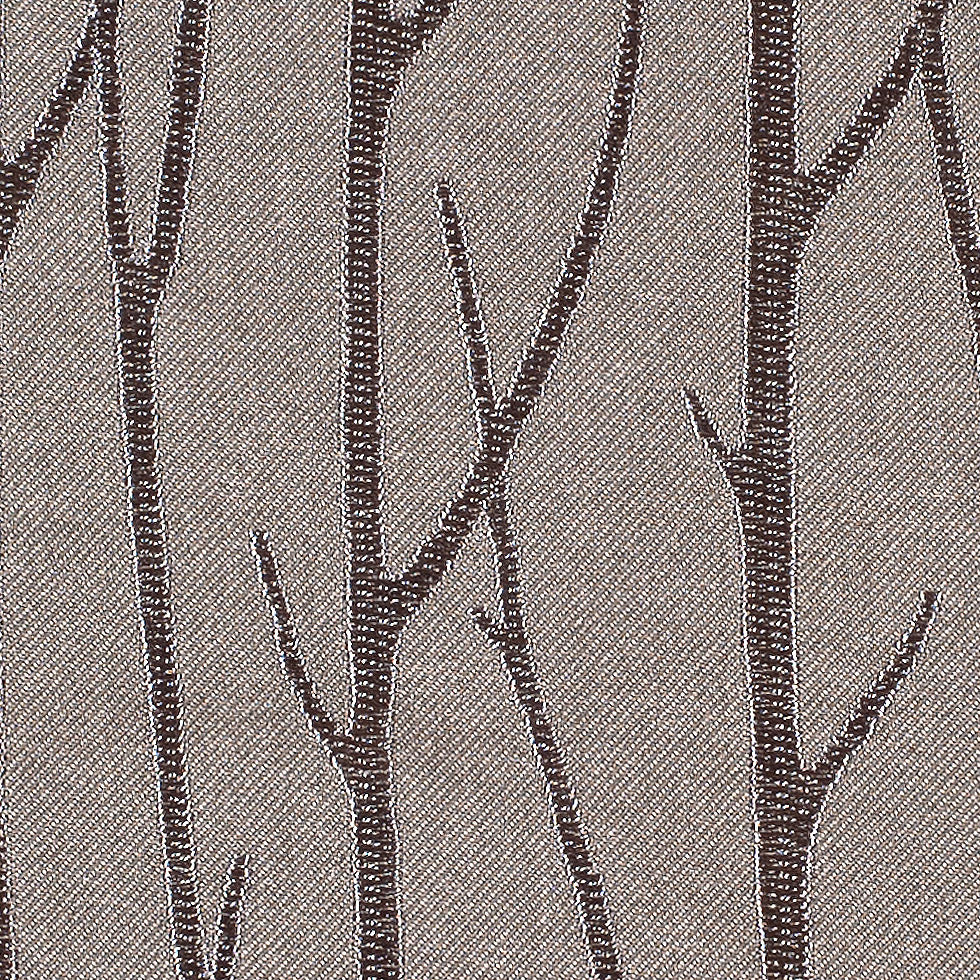 Coffee Embroidered Trees Menswear Poly - Detail
