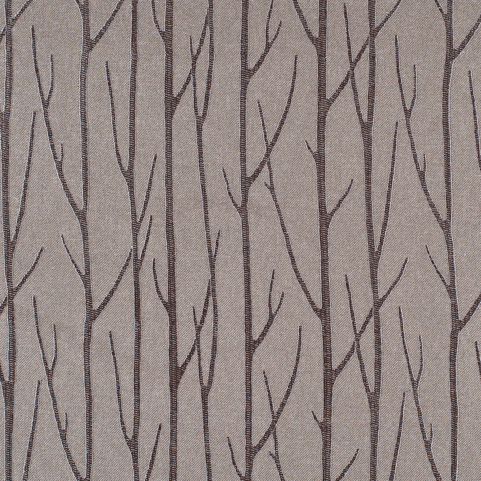 Coffee Embroidered Trees Menswear Poly