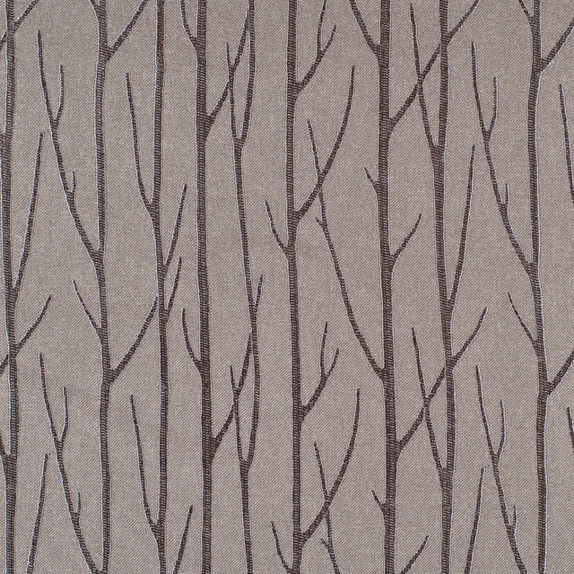 Coffee Embroidered Trees Menswear Poly
