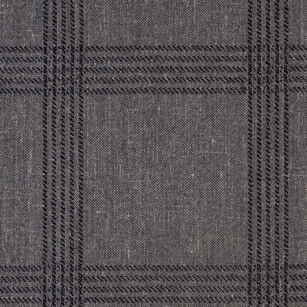 Beige Bold Windowpane Upholstery Tweed
