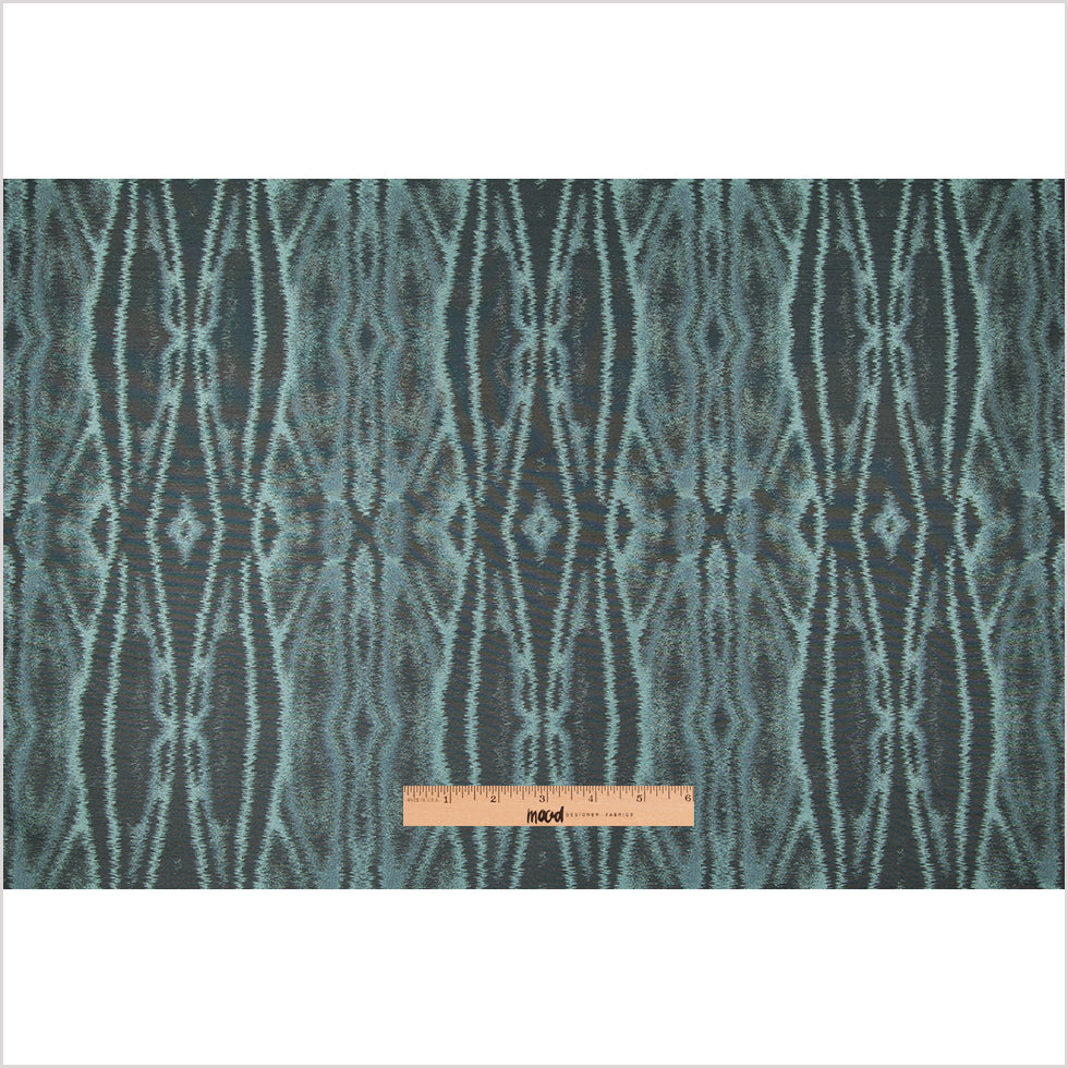Pearl Blue and Gray Double-Wide Moire - Full