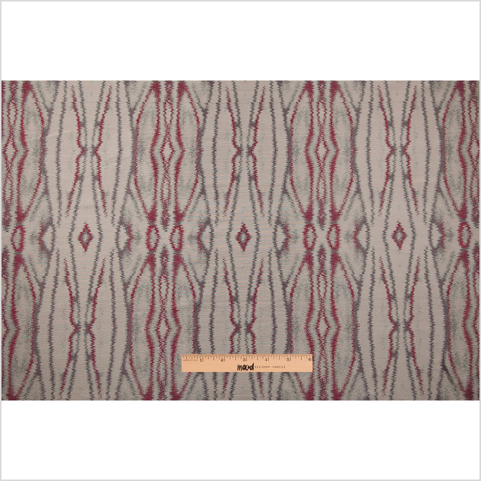Burgundy and Gray Double-Wide Moire Full